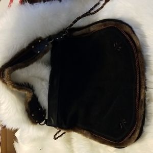 💋😊half off 😊VINTAGE CUL DE SAC Leather & Suede Hobo Style Shoulder Bag